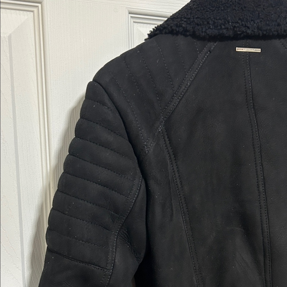 Burberry Black Trench Coat with Gold Zippers - Picture 8 of 16